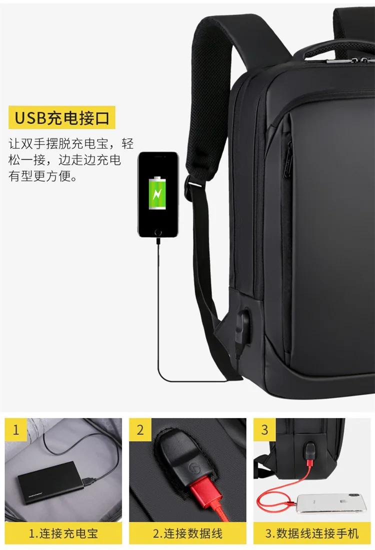 LOOZYKIT рюкзак для ноутбука мужские рюкзаки бизнес ноутбук Mochila водонепроницаемый рюкзак зарядка через usb сумки для путешествий