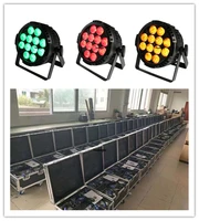 12pcs outdoor battery wireless dmx led wedding uplight with flightcase 12x15w rgbwa 5in1 waterproof led par party stage light