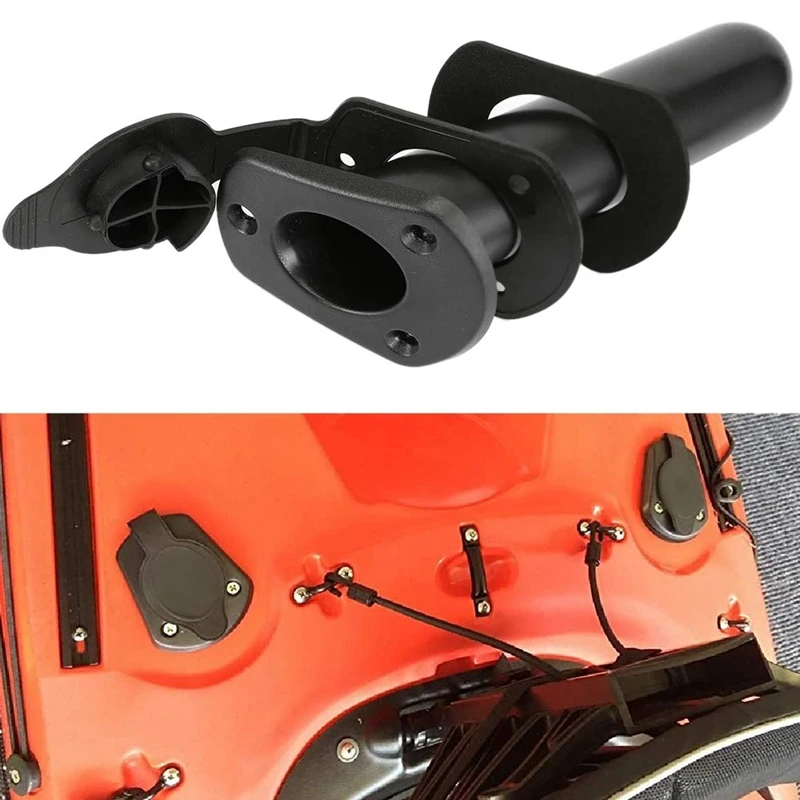 2 Pcs Kayak Deck Plastic Flush Mount Fishing Boat Rod Holders and Cap Cover Tackle Accessory Tool | Спорт и развлечения