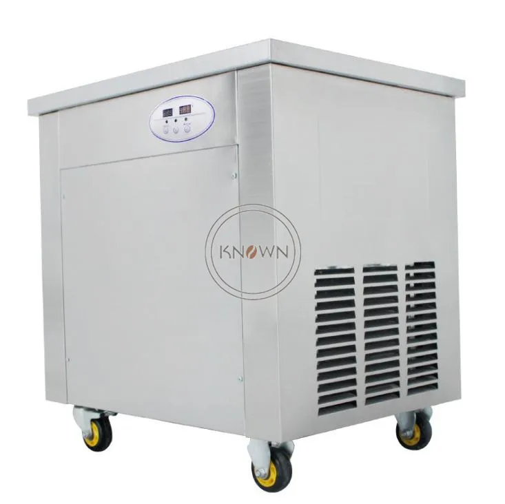 Полностью из нержавеющей стали ролл жареного мороженого машина для