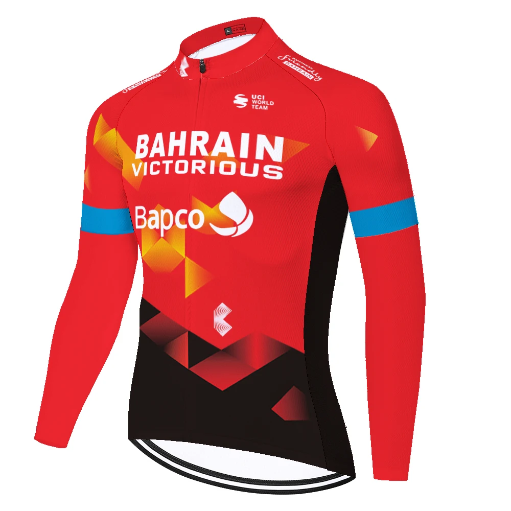 Профессиональная команда 2021 Бахрейнская велосипедная Джерси летняя весенняя