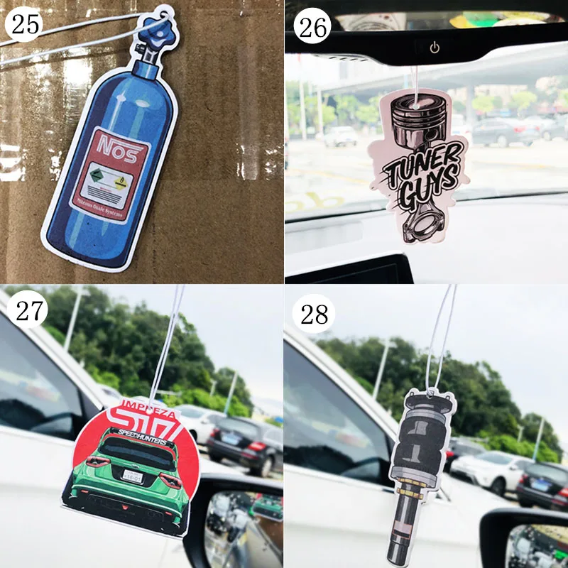 JDM СТИЛЬ автомобиля заднего вида Mirrow Pendent освежитель воздуха твердый бумажный поршневой тормозной диск Nos турбоколесо обод амортизатор