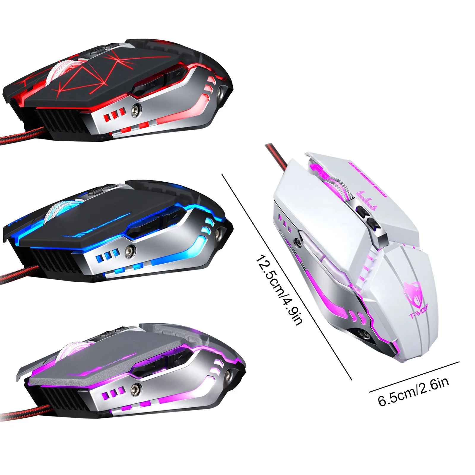 Проводная оптическая игровая мышь A4tech Bloody V 7 Usb 3d 3200 точек/дюйм 8 клавиш |