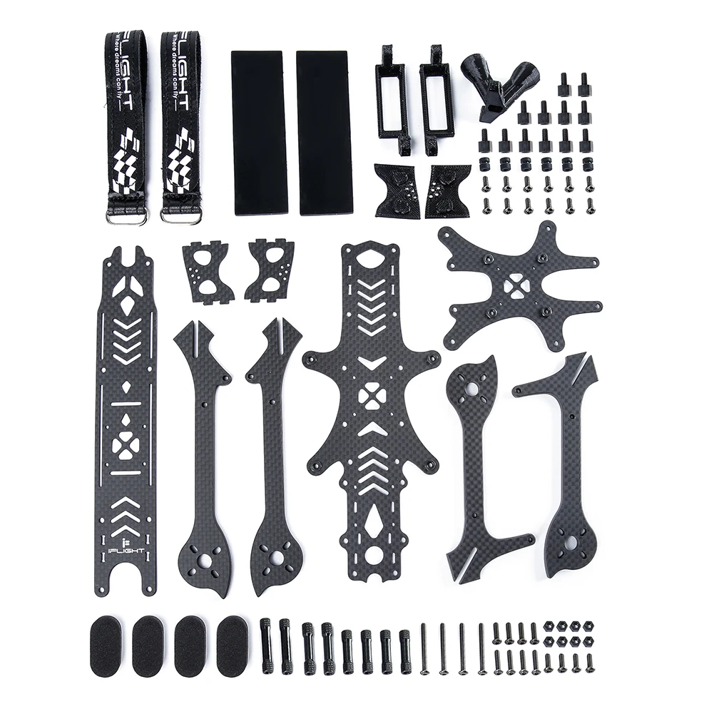 

IFlight DC5 HD 5inch 230mm 3K Carbon Fiber 5mm Arm Frame for DJI FPV Air Unit RC Drone HD FPV Racing Freestyle 20/30.5mm Stack