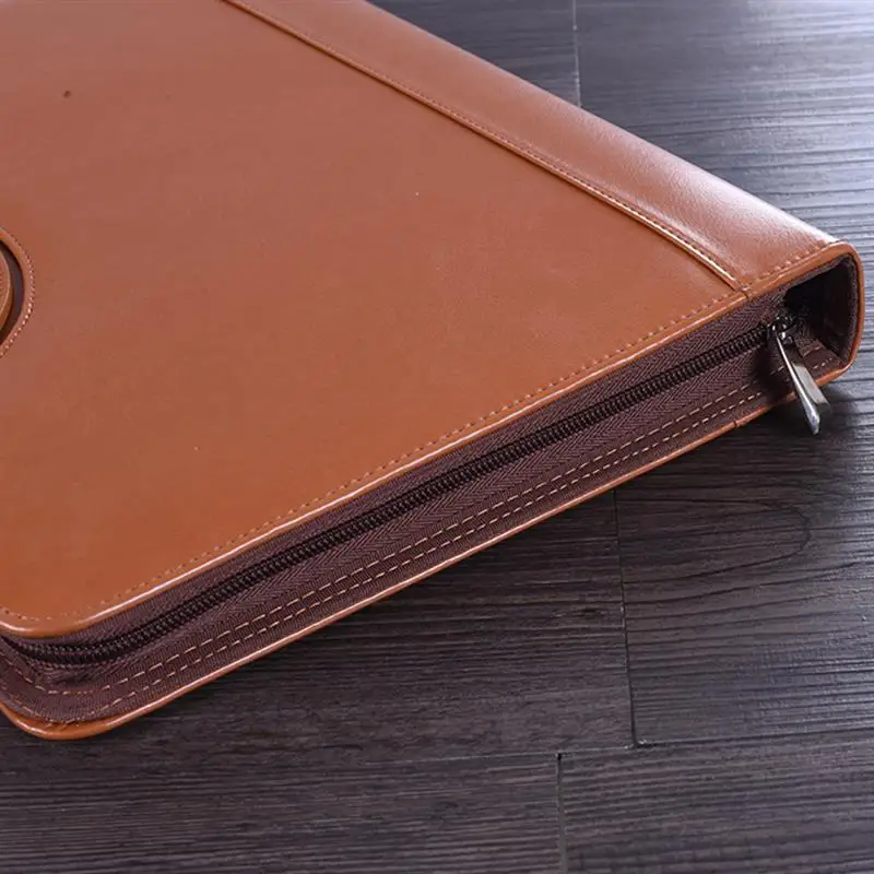 

1PC Multifunctional Document Holder A4 Business Leather File Folder Briefcase Top Quality Document Bag