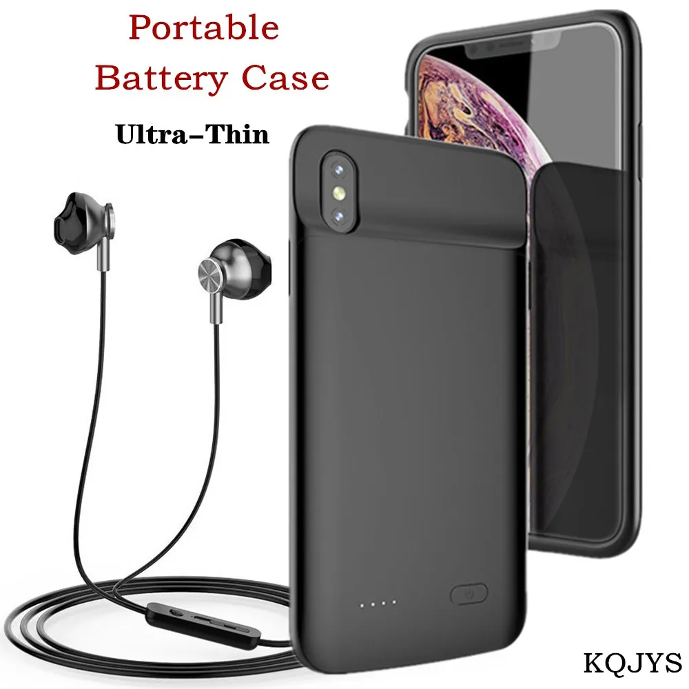 KQJYS портативный умный зарядный чехол для iPhone Xs MAX батареи внешний аккумулятор