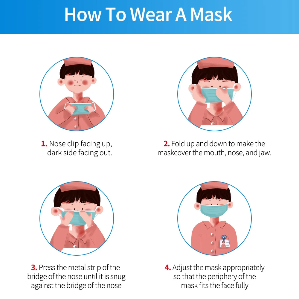 

10-200PCS Mask Disposable Non Wove 3 Layer Ply Filter Mondmasker Masque De Proteccion Mouth Facemask Mascarillas Fast Delivery
