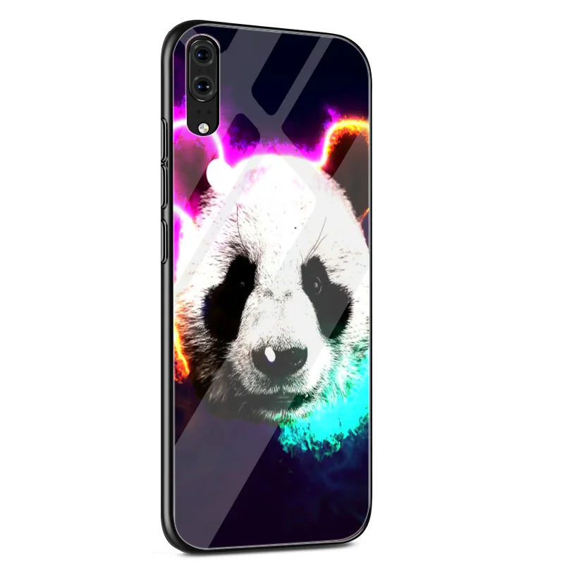 Чехол из закаленного стекла с пандой Dab для huawei P30 P10 P20 Pro P Smart mate 10 20 Lite Y6 Y9 Honor 7A 8X9 2018