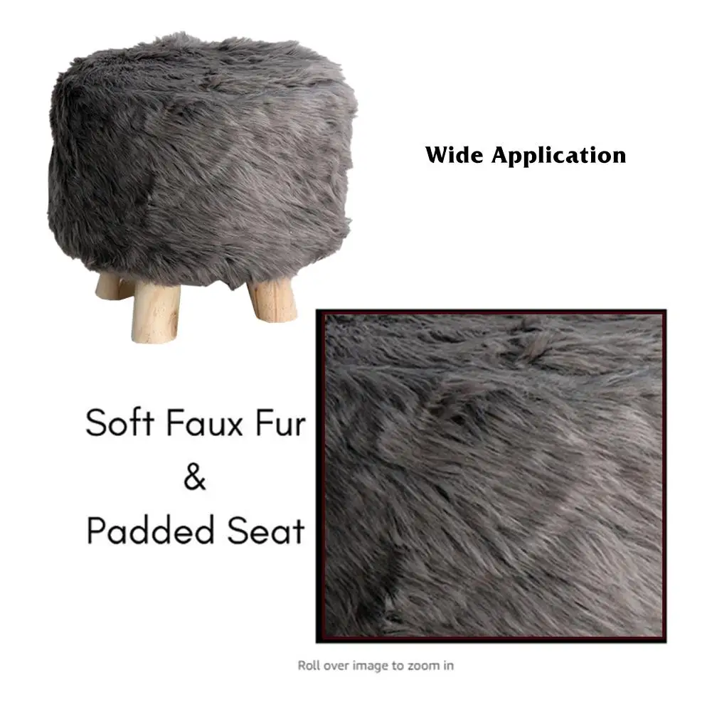 Модные пуф круглые плюшевые креативные твердые деревянные утолщенные табуреты