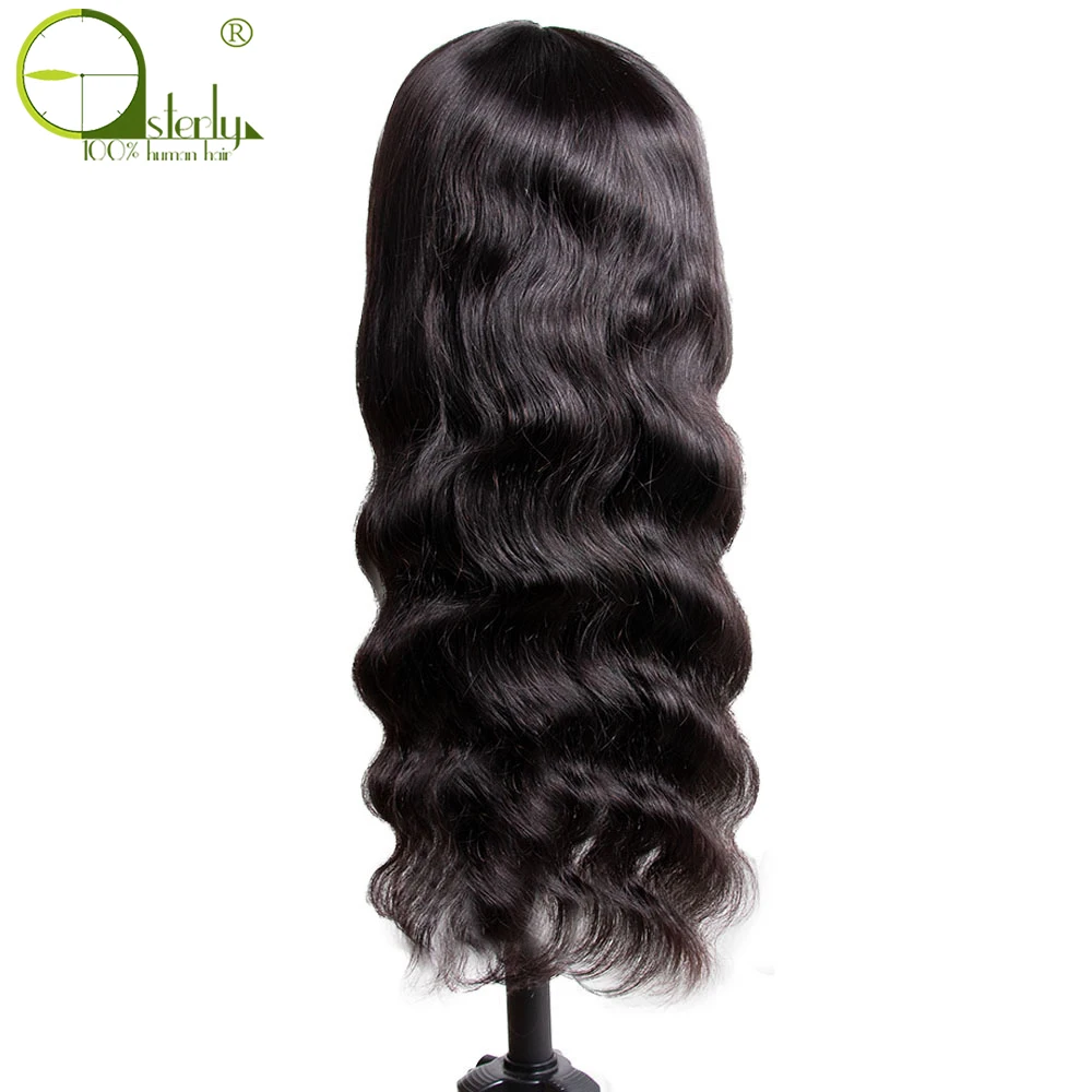 Sterly Human Hair Wigs With Bangs Body Wave Bang Natural Color Remy Long Wig | Шиньоны и парики