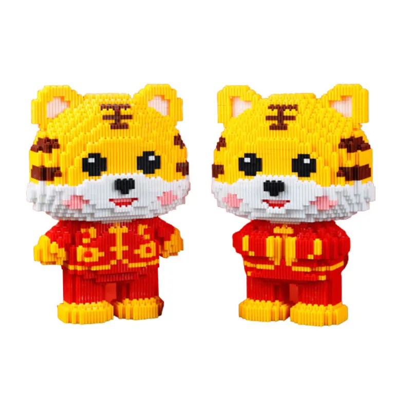 Микро мультфильм тигр Копилка блок DIY 3D Милые деньги на удачу коробка Алмаз