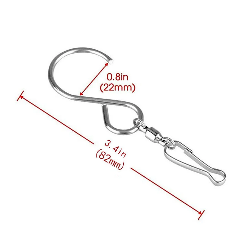 

Swivel Clip Hanging Hooks Stainless Steel Multifunction S Shaped Hanger for Hanging Wind Spinners Wind Chimes Crystal Twisters