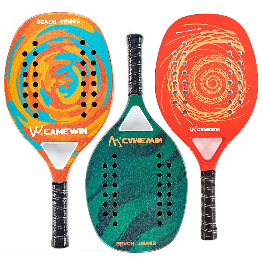 Raquete Full Carbon Beach Tennis Paddle Racket Soft EVA Face Raqueta With Bag Unisex Equipment Padel