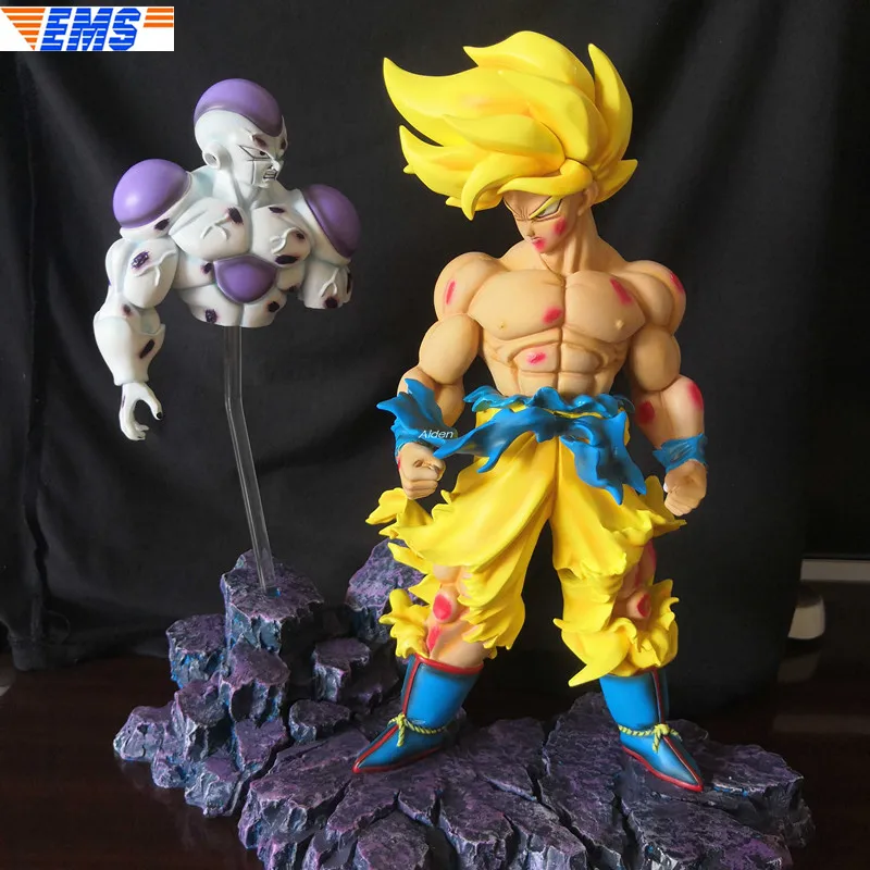 Многоцветный 1" Dragon Ball Z статуя Супер Saiyan бюст Сон Гоку полноразмерный портрет Вселенная босс Frieza GK модель игрушки коробка 35 см Z2607 - Цвет: Многоцветный