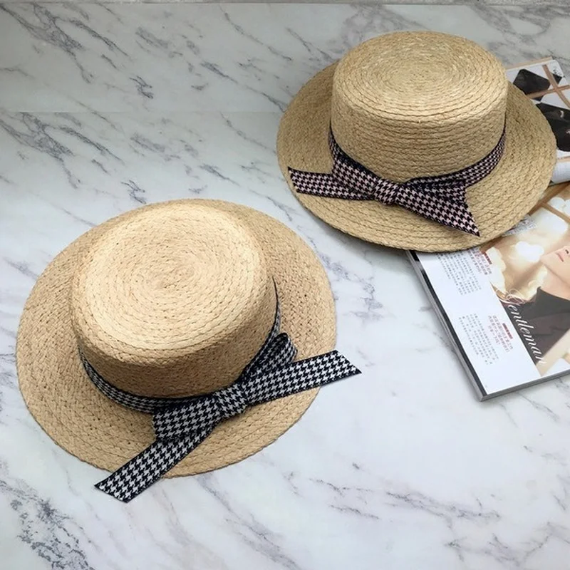 

2022 New Summer Hats for Women Beach Straw Hat Sombreros De Sol Chapeau Paille Sun Protection Cap Panama Sun Girl Gorros Gorro