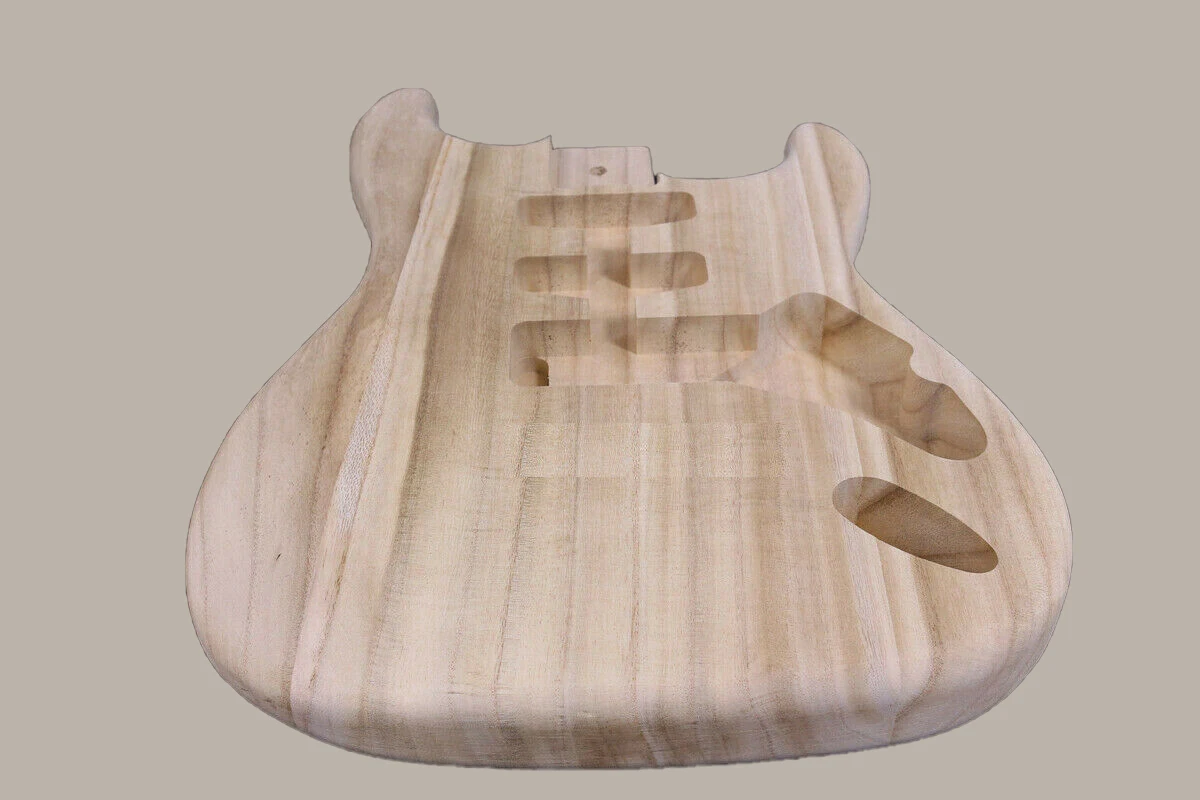 Незавершенный корпус гитары Страт Стиль SSH древесина пауловния DIY электрогитара