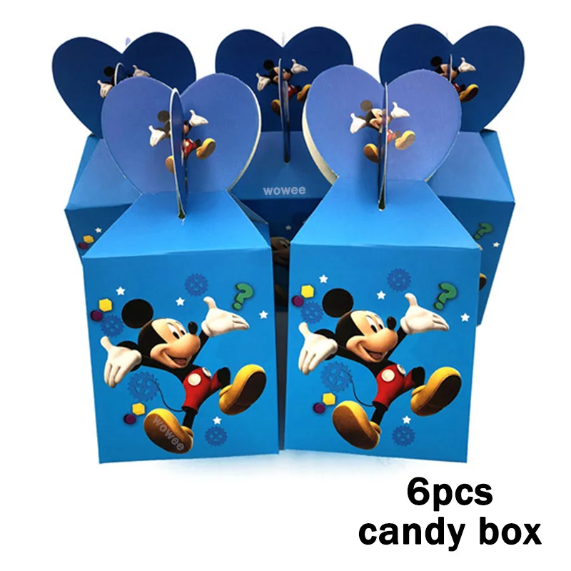 6Candy Box 10 шт./лот Микки чашки для мороженого Детские вечерние принадлежности для дня рождения Микки Маус С Днем Рождения вечерние чаши для мороженого - Цвет: 6Candy Box