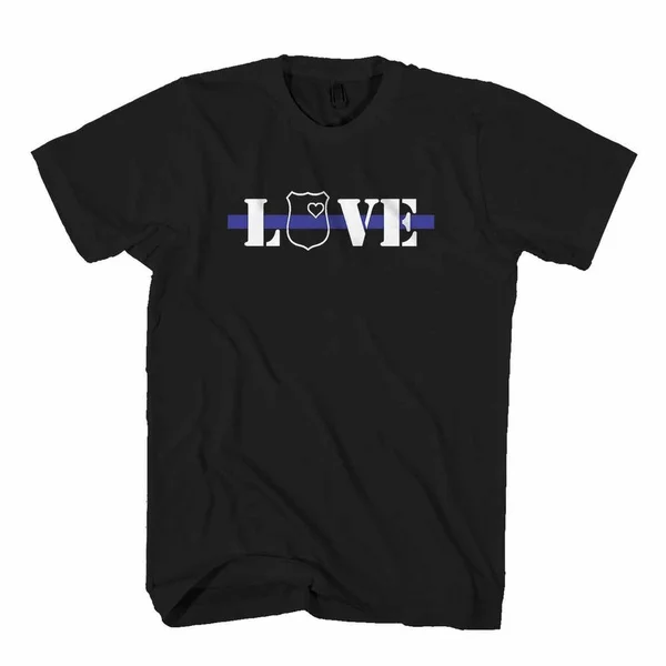 

Police Wife Thin Blue Line LOVE Law Enforcement 2 Man's T-Shirt