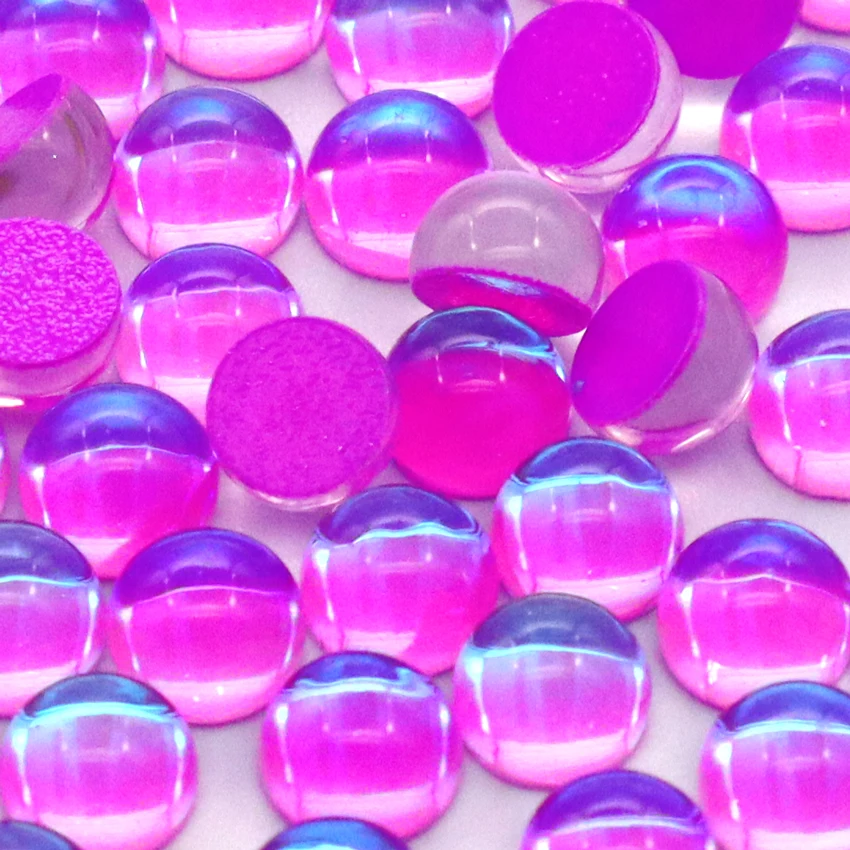 

SS6-SS20 Mocha Purple Semi-Round Pearl Manicure Nail Decoration Accessories Non Hot Fix Flatback DIY Apparel Boxed Bead