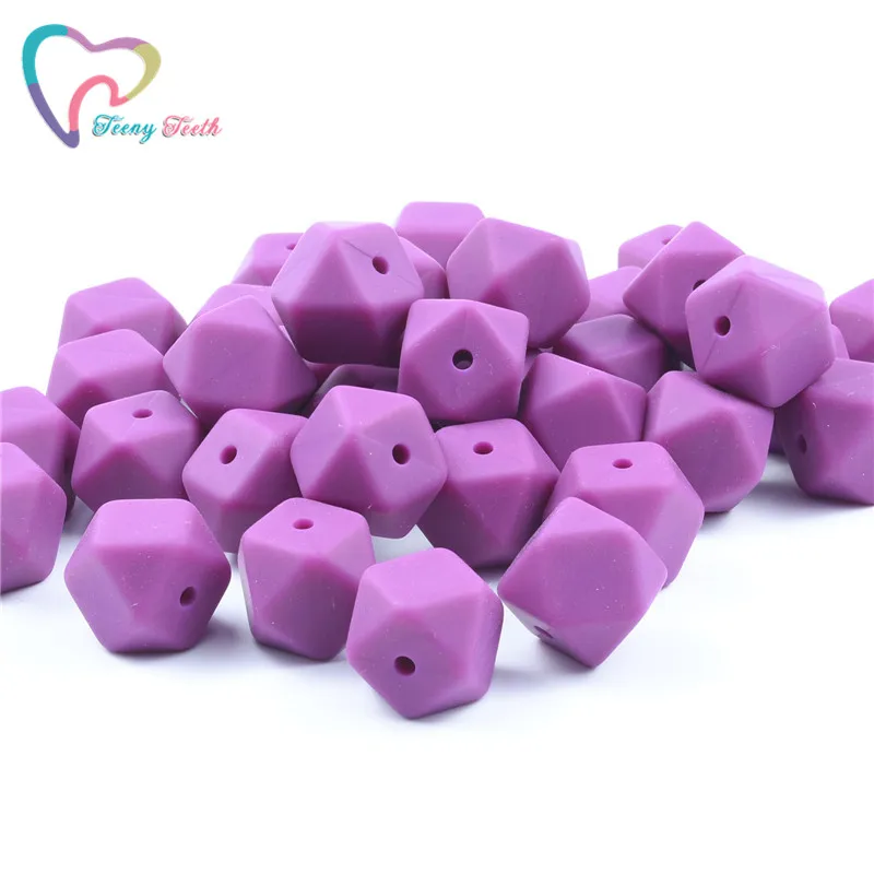 Teeny Teeth 10 PCS French Plum/Magenta Silicone Round Dia 9-19 MM Teething Beads Rodent Bracelet DIY Crafts Baby Teether | Украшения и