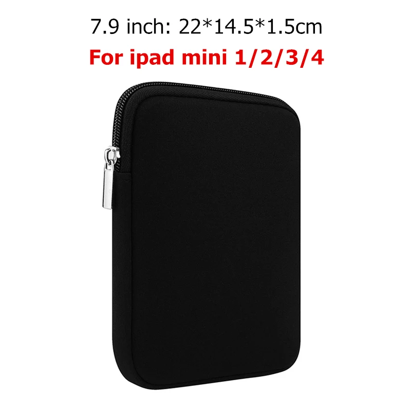 7.9 inch Black Чехол для планшета с рукавом для нового iPad 9,7 дюймов мягкий чехол для планшета для iPad Air 2/1 Pro 9,7 сумка для iPad Mini - Цвет: 7.9 inch Black