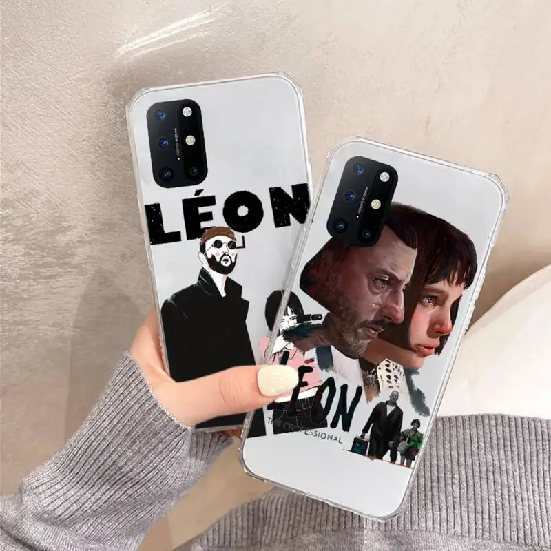 

Killer Leon movie Phone Case Transparent for OnePlus 7 9 8 t pro shell funda coque