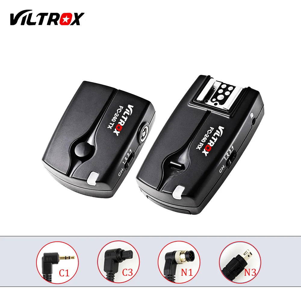 Viltrox FC-240 беспроводной пульт дистанционного спуска вспышки спуска затвора камеры для Canon 1500D 760D 700D 90D 5DII 7D Nikon D800 D7200 D5300