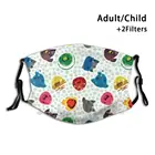 Милый слайм-Ранчер с рисунком, милый дизайн, фильтр от пыли, смываемая маска для лица Ранчер, ролевая игра, монстр, jролевая игра, видео монстра