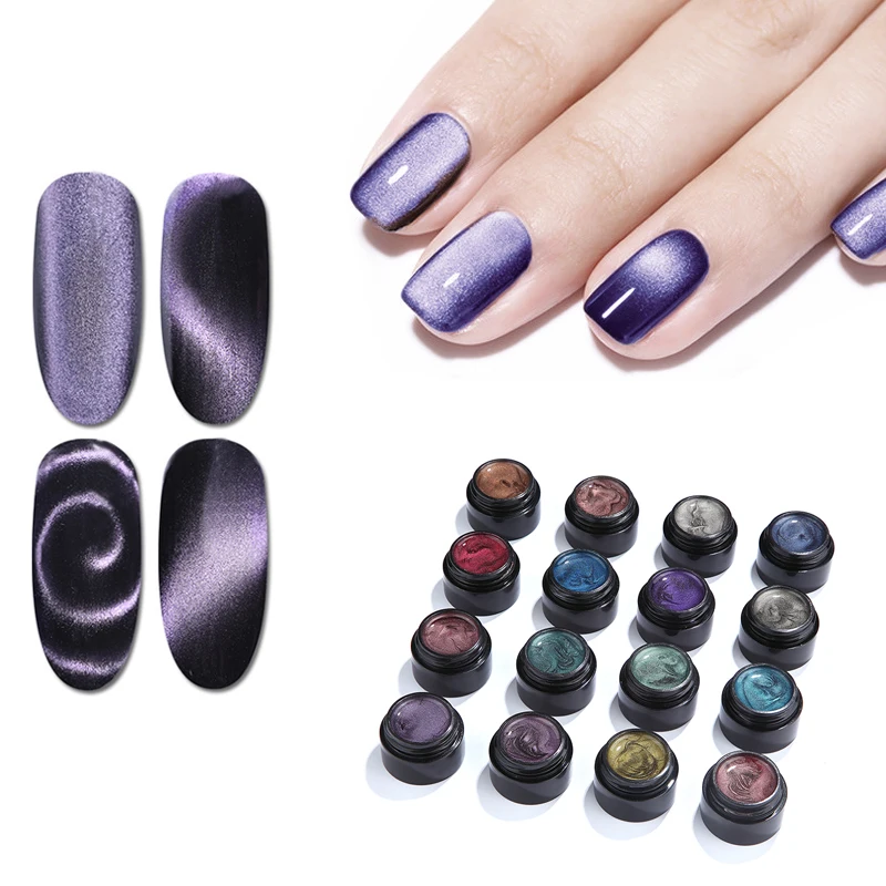 1 бутылка 5 мл Гель лак для ногтей кошачьи глаза Полупостоянный Гибридный