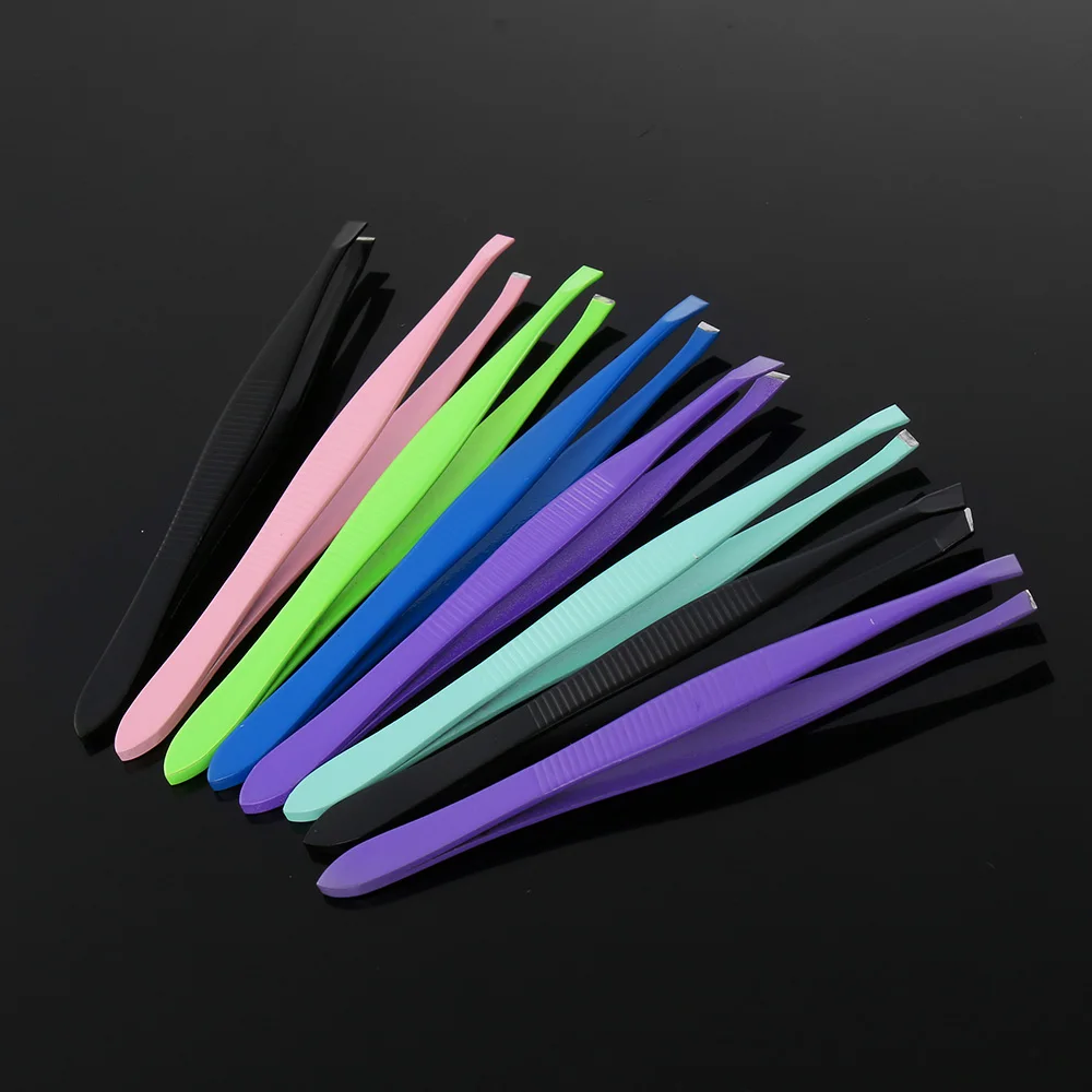 1 шт. смешанные цвета пинцет для бровей волосы красота наклонный съемник