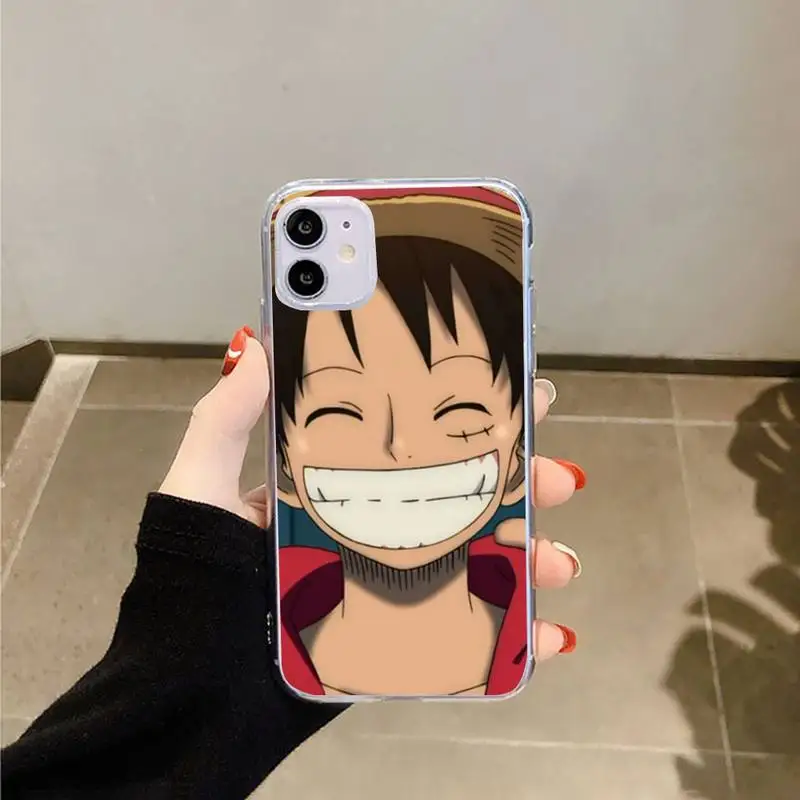 

One Piece Sauron luffy Japan anime Phone Case Transparent for iPhone 6 7 8 11 12 s mini pro X XS XR MAX Plus