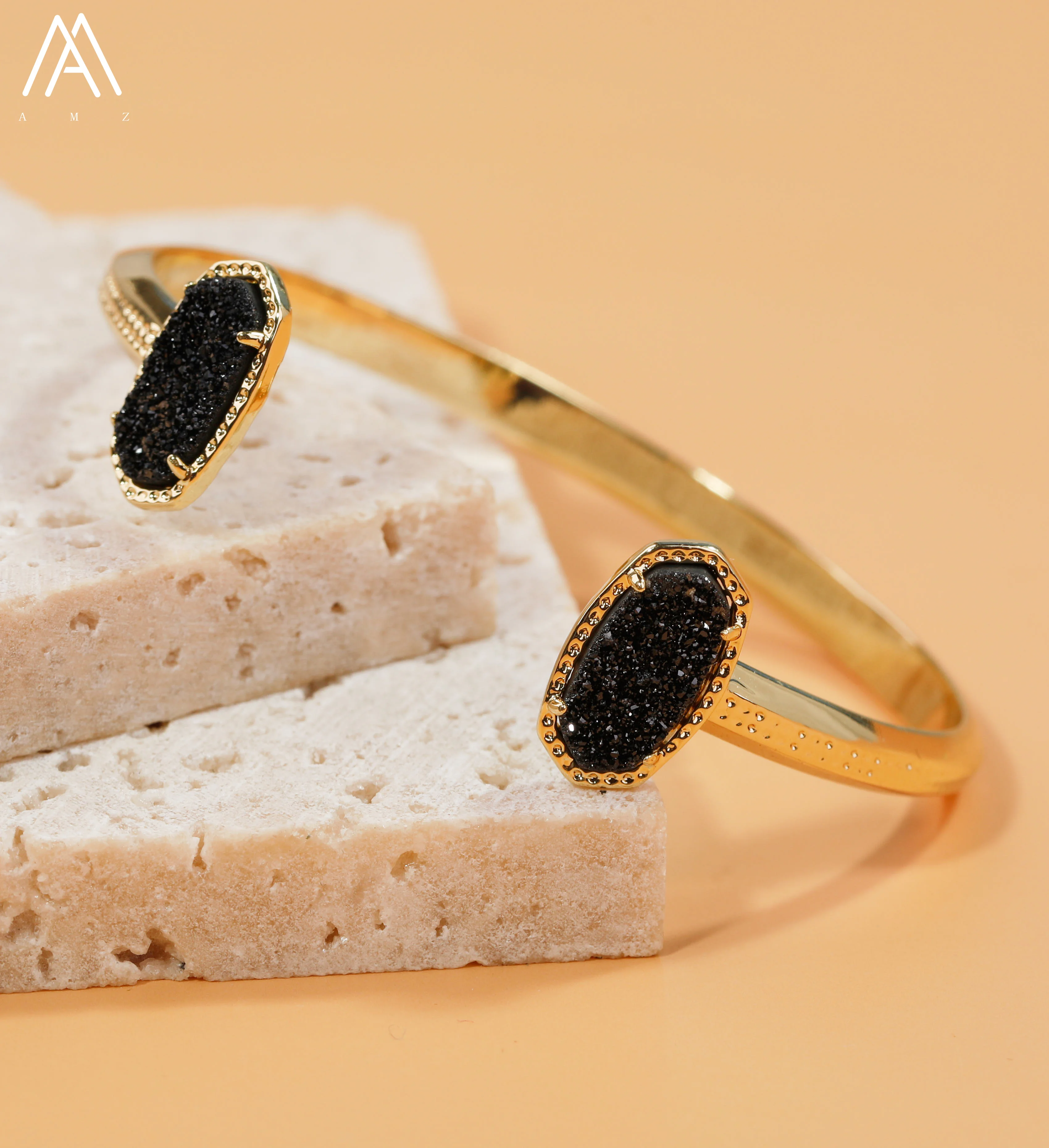 Овальные бусины из агата, драпированные бусины, искусственный женский браслет, золотой браслет в стиле бохо, ювелирные изделия в подарок