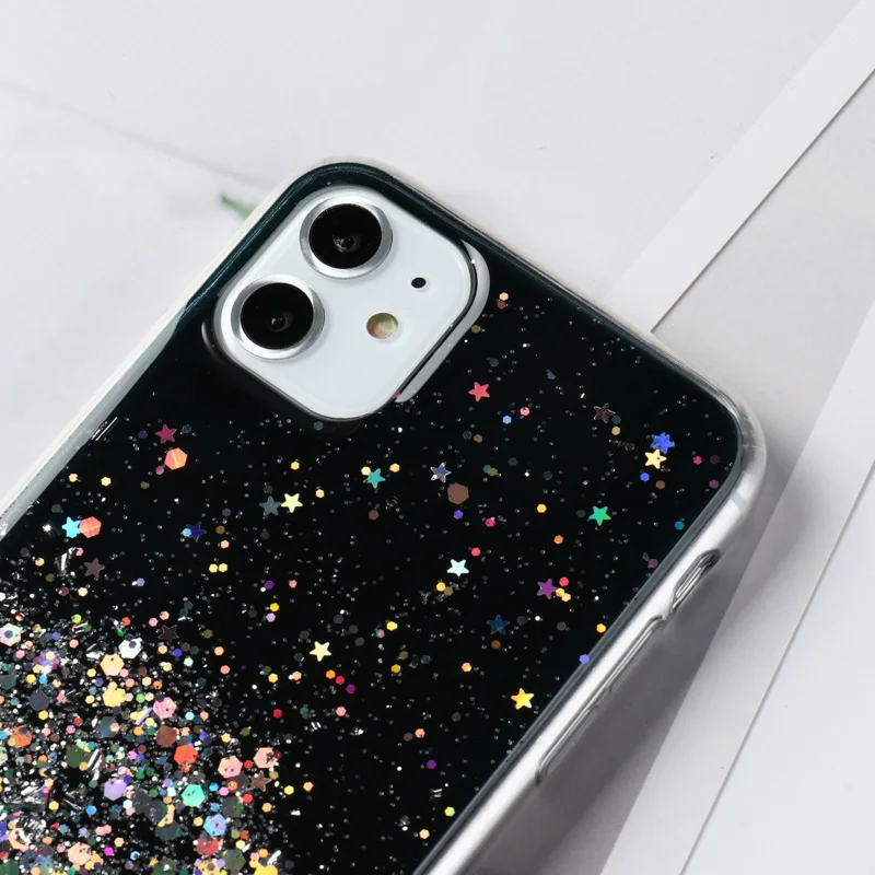 Чехол для телефона Iphone 13 Pro Max силиконовый чехол 11 12 XR 7 8 SE 2020 X XS 6 s Plus Mini блестящие