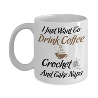 i love coffee crochet and naps hobby novelty coffee mug 11 oz white
