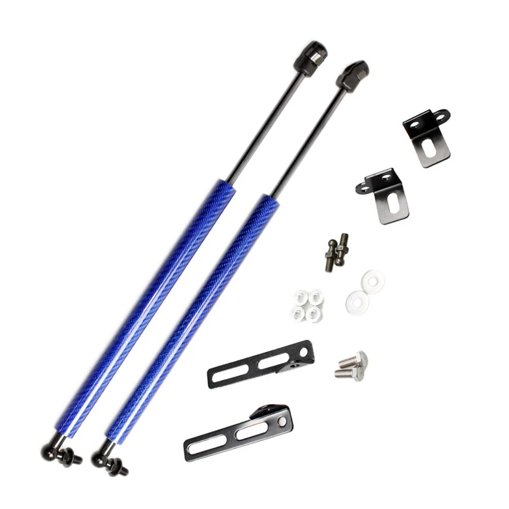 blue carbon fiber Для Toyota highlander Kluger 2007-2013 авто передний капот модифицирует газовые стойки из углеродного волокна поддержка подъема амортизатор - Цвет: blue carbon fiber