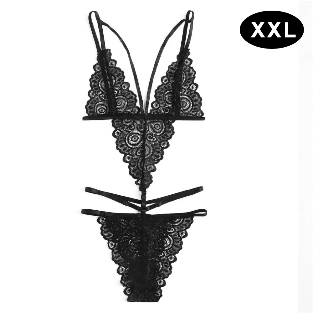 Эротическое кружевное платье Babydoll эротические костюмы с открытой спиной для
