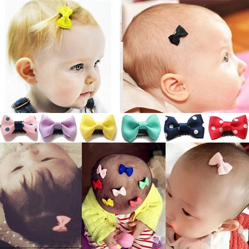 

10PCS Newborn Baby Girls Hair Dress Barrettes Mini Bow Ribbon Hair Bows Infants Toldder Hair Clip Hairpins Kids Hair Accessories