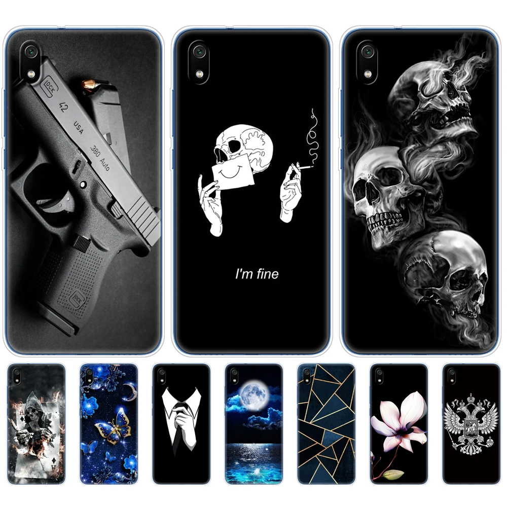 

silicon case for xiaomi redmi 7a cases full protection soft tpu back cover on redmi 7 a bumper hongmi 7a phone shell bag coque