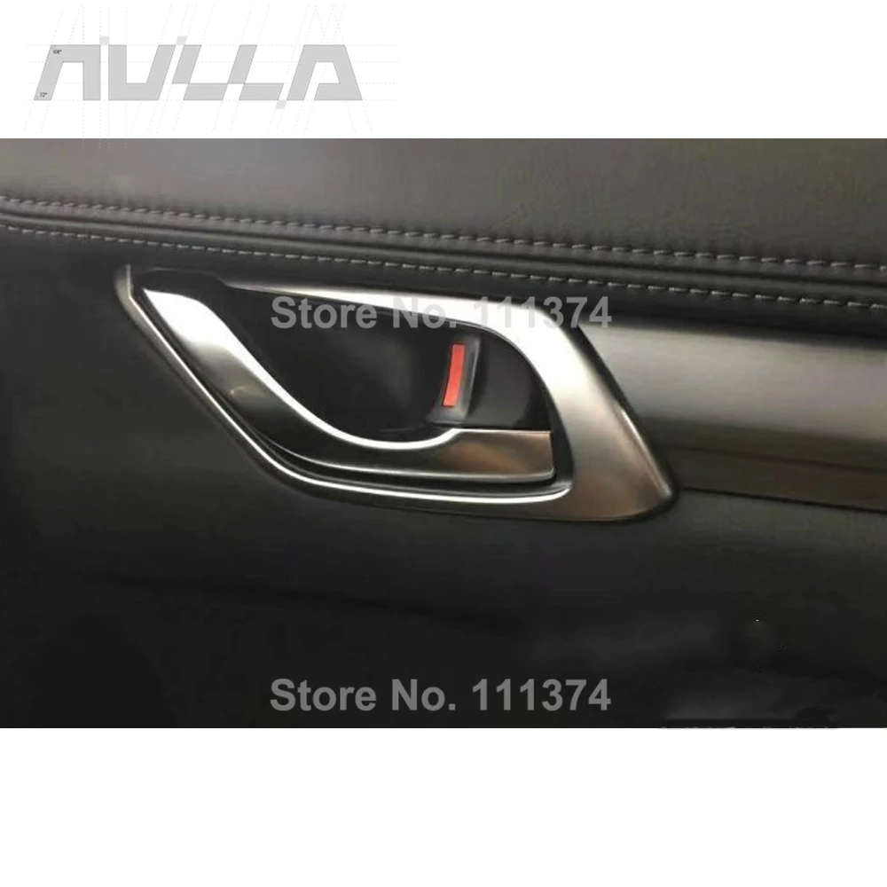 

Matte Chrome Interior Door Handle Trim for Mazda CX5 2017 2018 2019 2020 2021 CX-5 KF Car Decoration Accessories