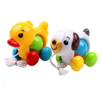 toddler kids baby toys traditional pull along duck dog plastic toys for children sounds toy baby learn walk toy rattles gift
