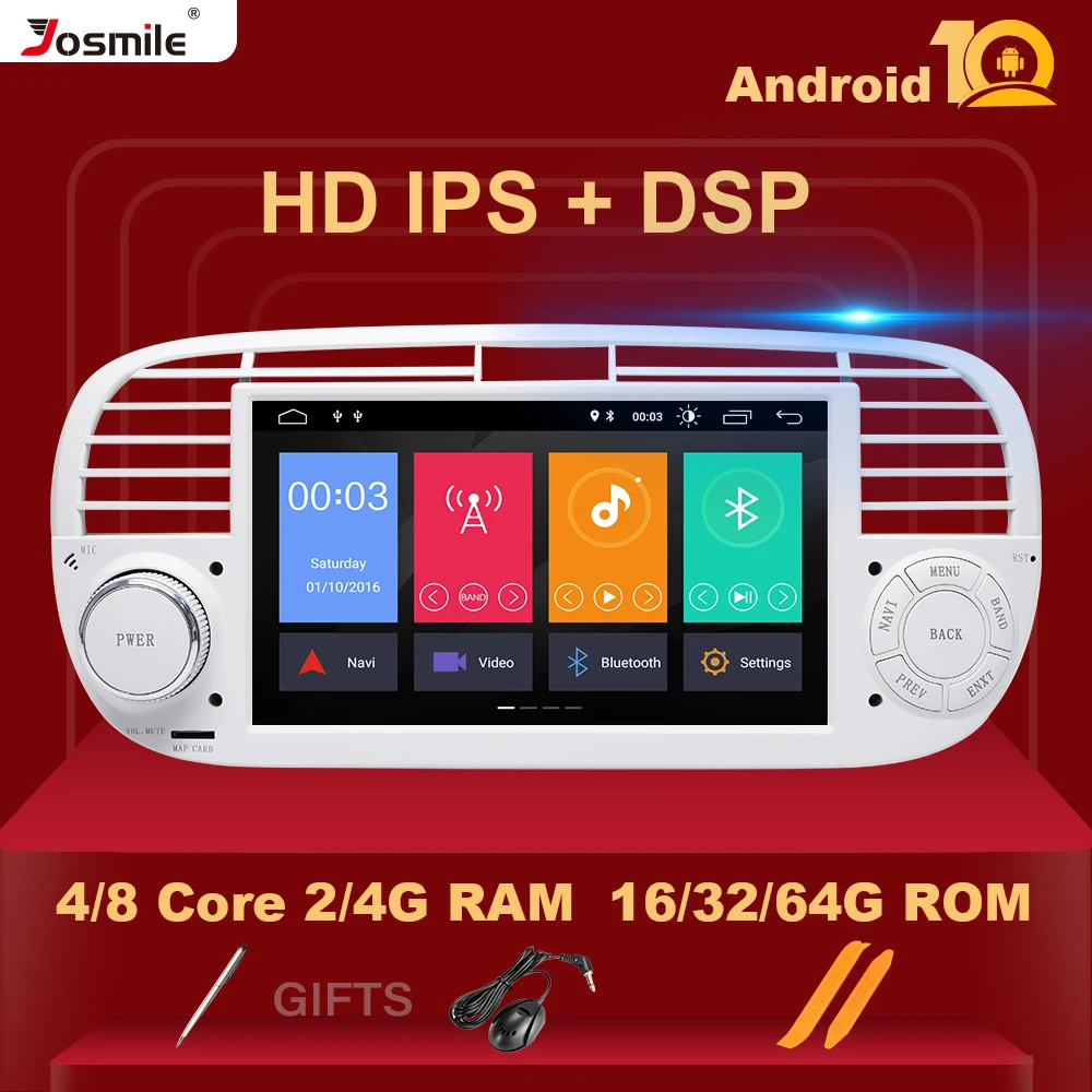 

8 ядро IPS DSP 1 Din Android 10 Автомобиль Радио DVD плеер для автомобиля FIAT 500 мультимедиа GPS Навигация стерео аудио головное устройство 4 Гб 64 Гб DAB +