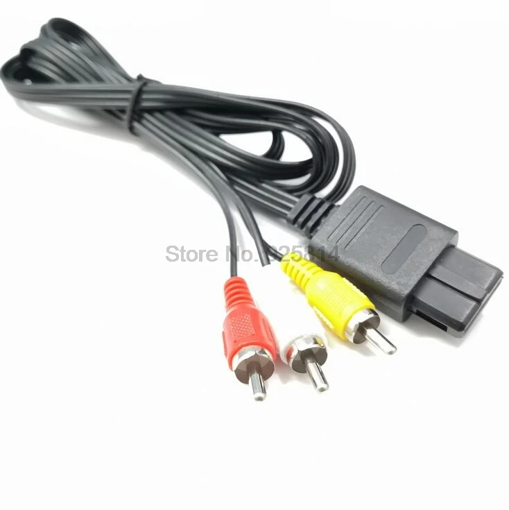 100pcs 1.8m 6FT AV TV 3RCA 3 rca Video Cord Cable For Game cube/for SNES GameCube/for Nintendo for N64 64 | Электроника