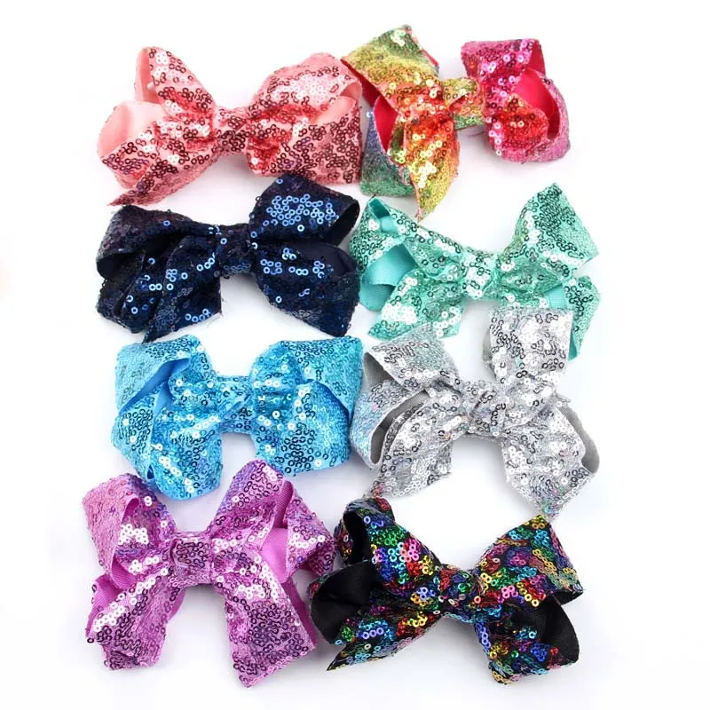 Горячие детские бутиковые заколки для волос с золотым блестящим бантом