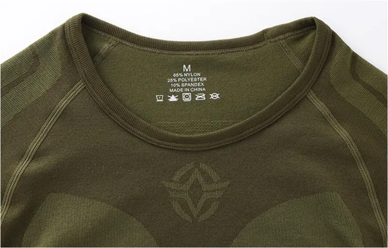 

Tactical Thermal Underwear Sets Winter Function Breathable Training Cycling Thermo Underwear Fitness Muscle Seamless Long Johns