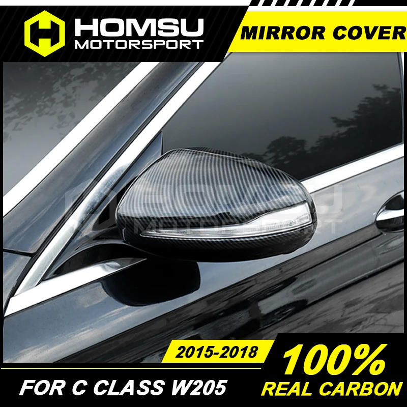 Крышка для зеркала из углеродного волокна Merce-des Benz C200 C220 C260 C300 задний спойлер