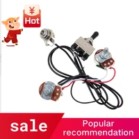 guitar wiring harness prewired two pickup 500k pots 3 way toggle switch silver