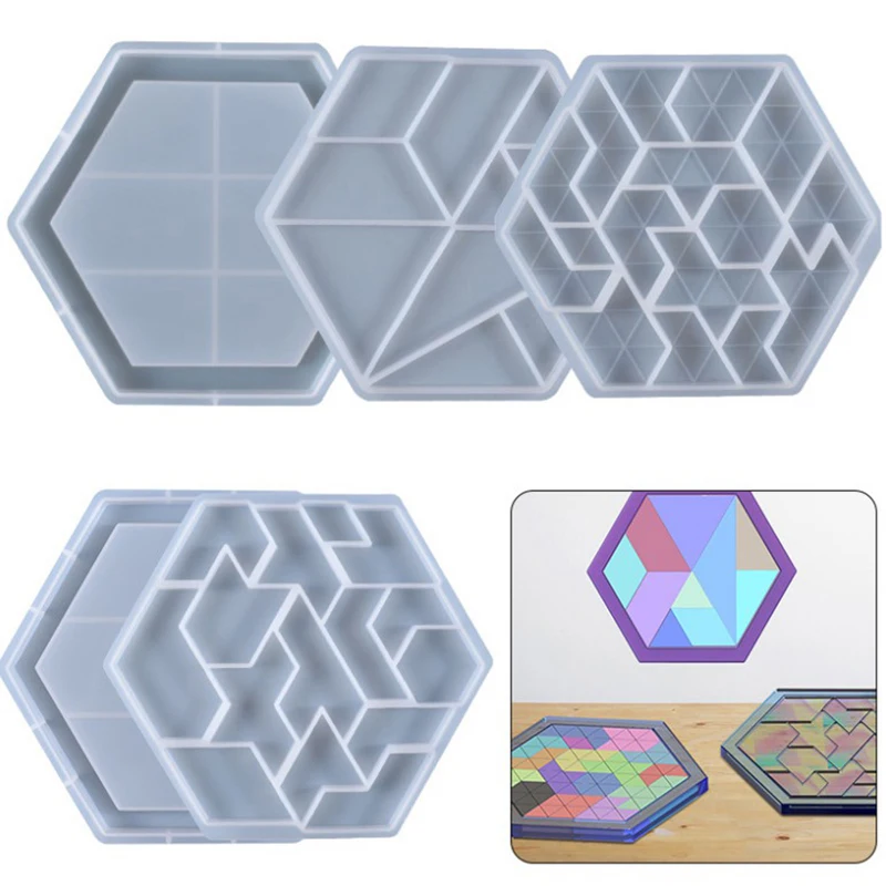 

Необычная Шестигранная форма для подноса из смолы