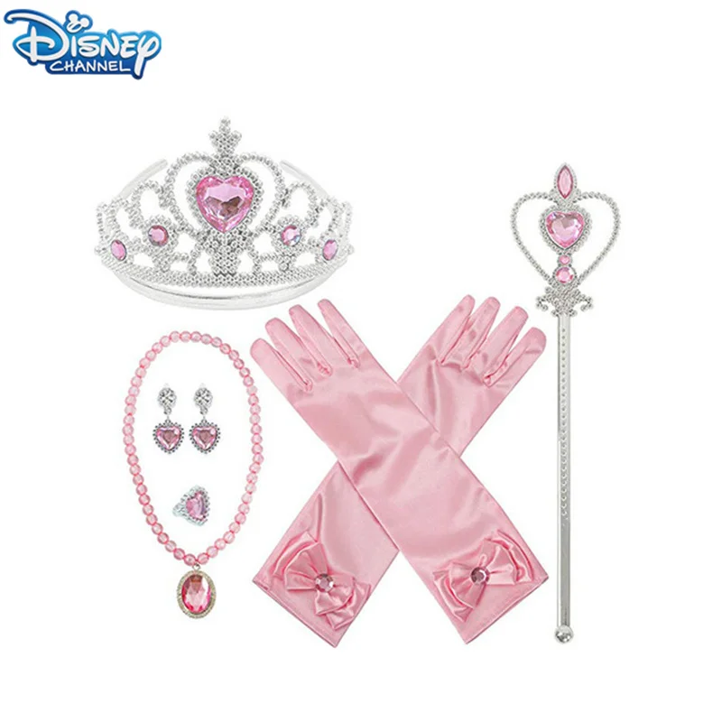 6ps Frozen 2 Elsa Anna Princess Hair Birthday Party Wear Magic Wand Crown Gloves Neacklace Jewelry Set Girl Toys For Kid Cosplay - купить по