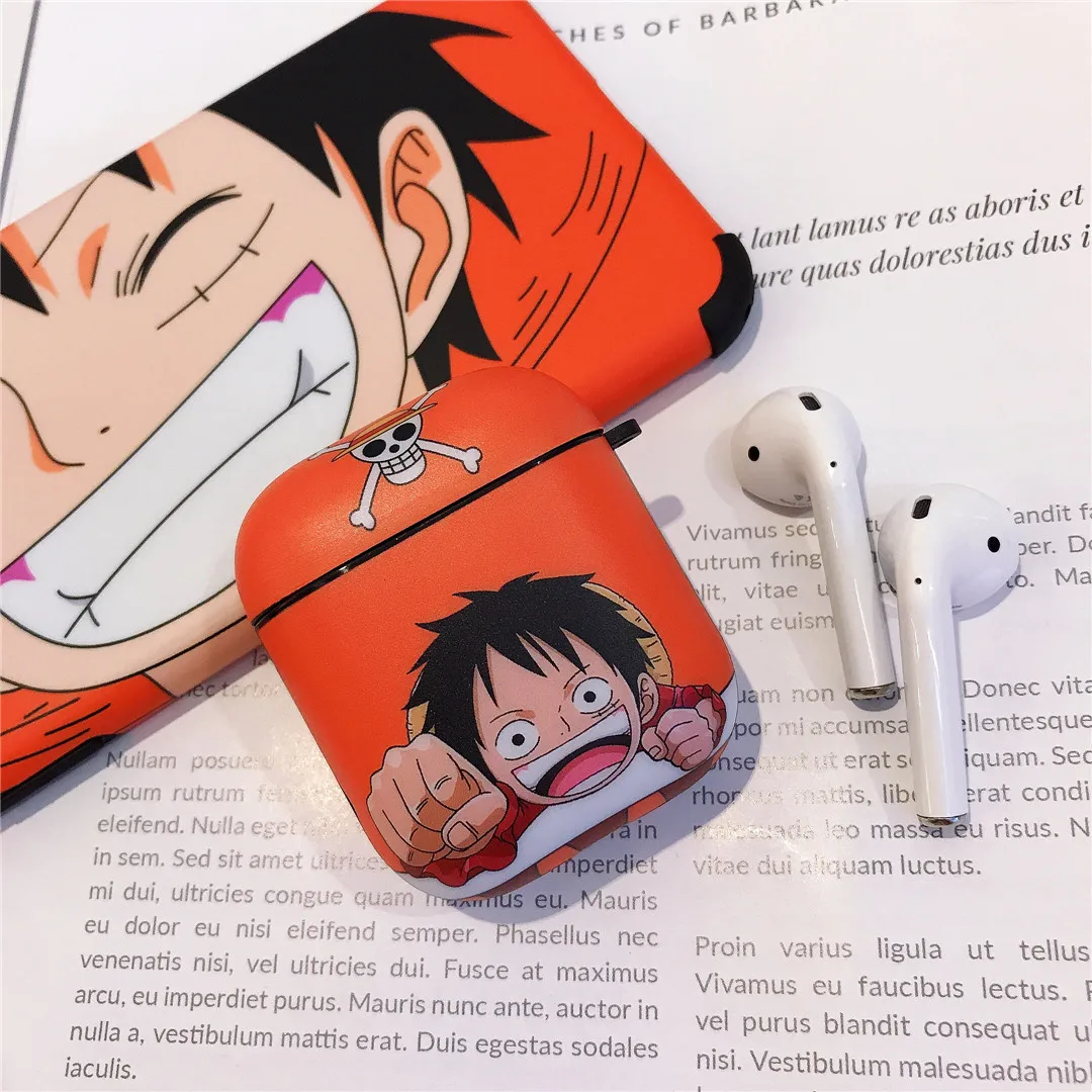 Мультфильм one piece Луффи Зоро ace чехол Bluetooth беспроводной Чехол для гарнитуры для Apple Airpods pro 3 2 модные милые наушники мягкий чехол
