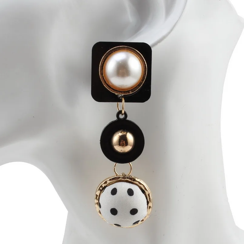 Florosy сплав металлический шарик подвеска массивные Висячие серьги для женщин с